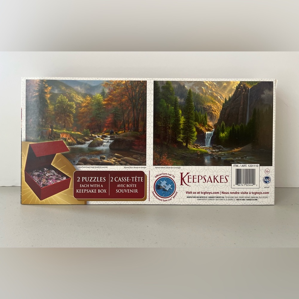 2/$20 Keepsakes 2 x 1000 Piece Puzzle - Each With A Keepsake Box
